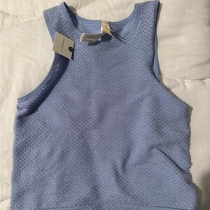 Anthropologie Light Blue Textured Tank Top